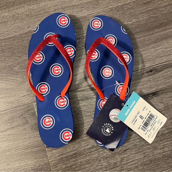 Chicago Cubs REEF Women's Stargazer Flip Flops NWT - Picture 8 of 11